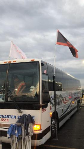 Bus with Flags